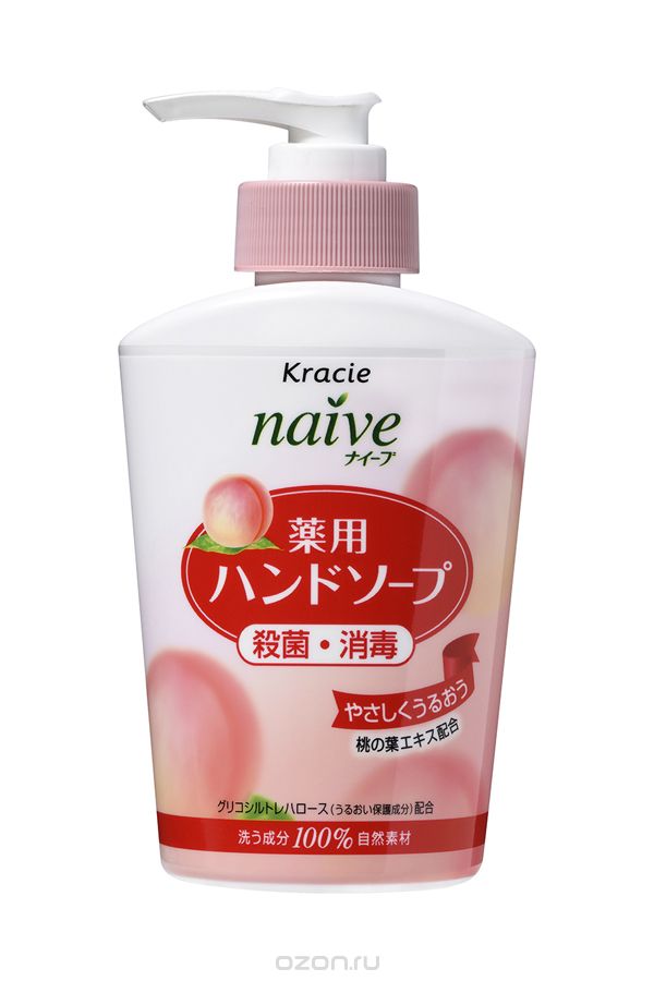 Жидкое мыло для рук Kracie Naive персик, 250 мл