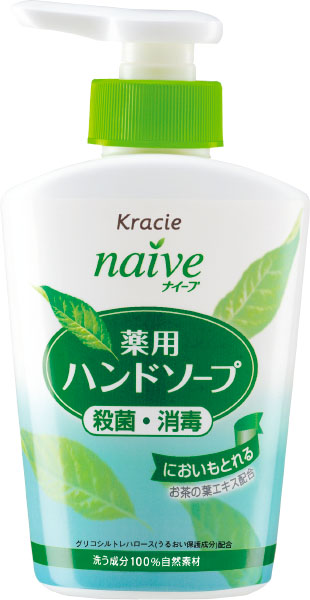 Жидкое мыло для рук Kracie Naive чайный лист, 250 мл