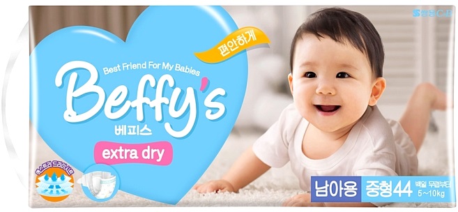 Подгузники для мальчиков Beffis Extra Dry  M 5-10 кг 44 шт.