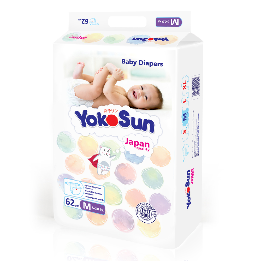 Подгузники YokoSun Премиум M 5-10 кг 62 шт
