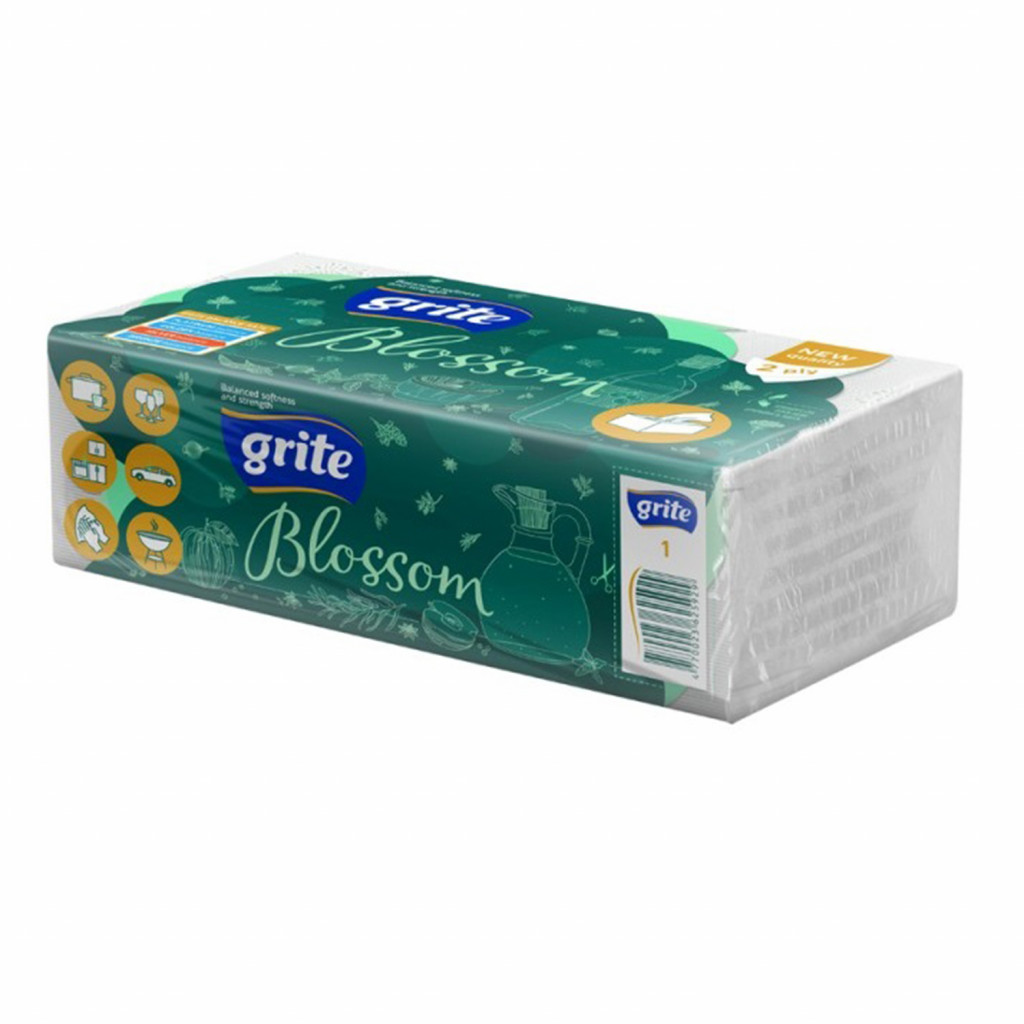 Полотенца бумажные GRITE BLOSSOM, 2 слоя, 120 л.