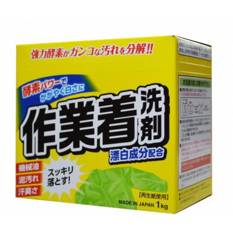 Мощный стиральный порошок Mitsuei с ферментами и отбеливателем для сильных загрязнений, 1 кг.