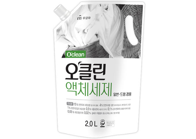 Гель для стирки MUKUNGHWA O’Clean 100%-органическое, на основе мыльного дерева и соды, запасной блок, 2 л