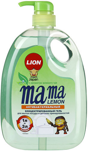Гель для мытья посуды Mama Lemon Fragrance (Зеленый чай), 1 л