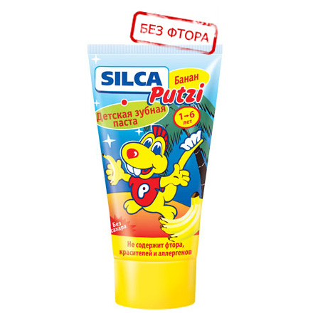 Зубная паста Silca Putzi Банан (без фтора) 50 мл