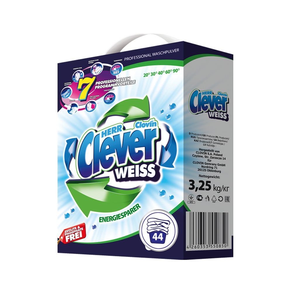 Стиральный порошок Clever Weiss 3,25 кг 