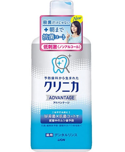 Зубной эликсир LION Clinica Dental Advantage антибактериальный цитрус (без спирта) 450 мл.