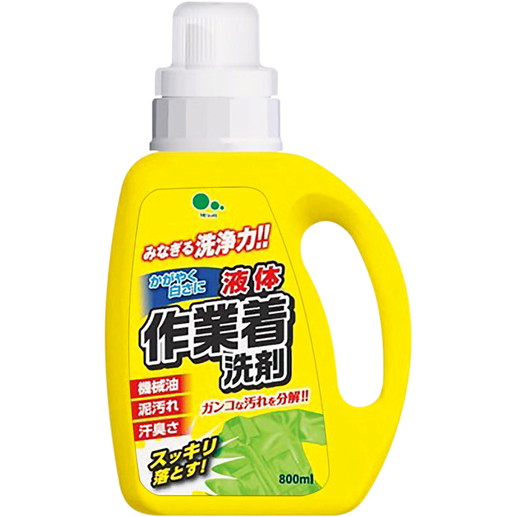 Гель для стирки рабочей одежды Mitsuei (с мощными ферментами, дезодорирующий), 800 мл.