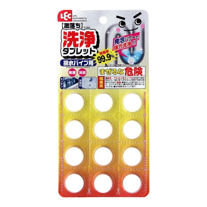 Таблетки для прочистки засоров в сточных трубах LEC, 12 шт.