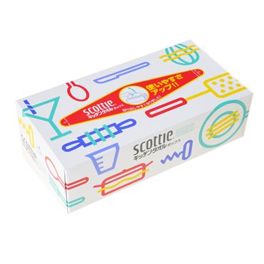 Бумажные кухонные полотенца в коробке Crecia Scottie двухслойные 75 шт.