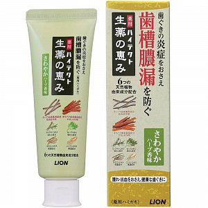Зубная паста LION Hitect Seiyaku для профилактики болезней десен и кариеса с ароматом свежих трав 90 гр.