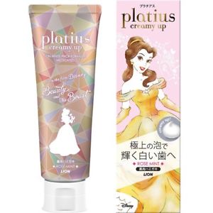 Зубная паста LION Platius creamy up для восстановления белизны и красоты зубной эмали с ароматом розы, 90 гр.