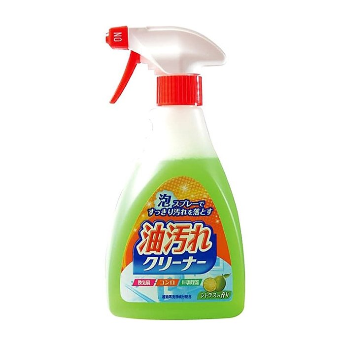 Очищающая спрей-пена NIHON для удаления маслянистых загрязнений на кухне (нагара жира) Foam spray oil cleaner 400 мл.