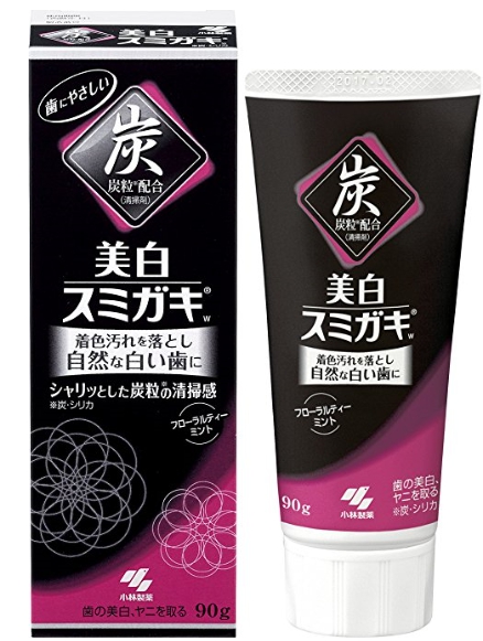 Паста зубная отбеливающая c углем и ароматом цветочного чая 90 гр