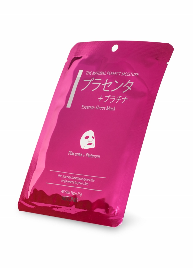 Маска для лица Mitomo  Плацента + Платина, омолаживающая, 25 гр.