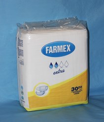 Подгузники для взрослых FARMEX extra / large впитывают 2549 мл. талия 100-150 см., 30 шт.