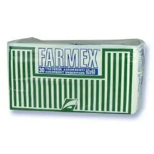 Пеленки FARMEX 40 x 60 см., 15 шт., впитывают 600 мл.