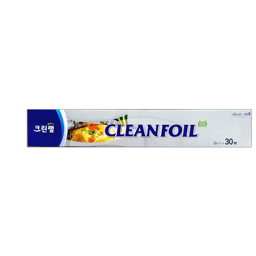 Алюминиевая фольга CLEANNWRAP (с отрывным краем-зубцами) 30 см.*30 м. 1 шт