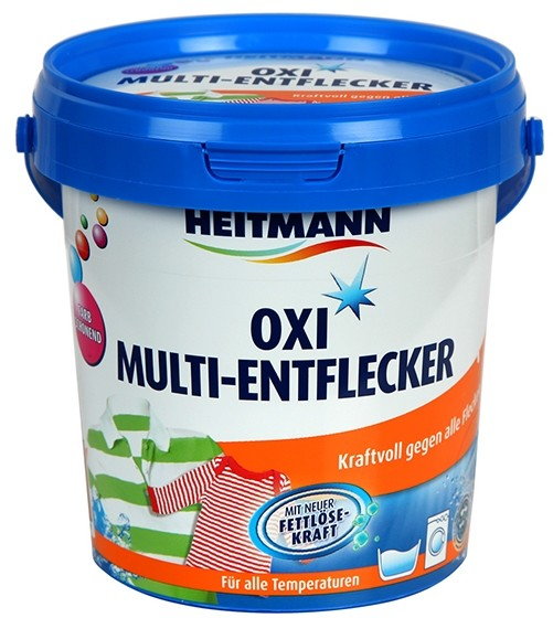 Универсальный мощный пятновыводитель Heitmann Oxi  на кислородной основе для всех температурных режимов, 750 гр.