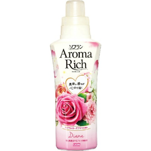 Кондиционер для белья LION Soflan Aroma Rich Diana / Диана (крышка с дозатором) 550 мл