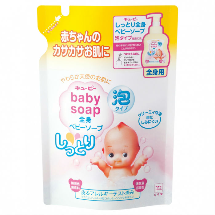 Детская пенка для мытья волос и тела COW Kewpie 2в1 с 1-х дней жизни (Без слез) 350 мл