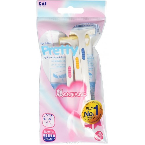 Одноразовый женский бритвенный станок KAI со смазывающей полоской и тройным лезвием, 3 шт