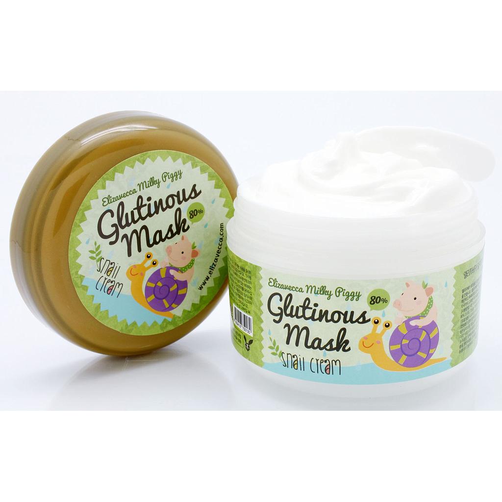 Крем-маска для лица Elizavecca ночная улиточный муцин 80% Milky Piggy, 100 гр.