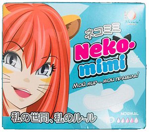 Прокладки гигиенические женские Maneki, дневные, серия Neko-mimi, 240 мм, 10 шт./упаковка