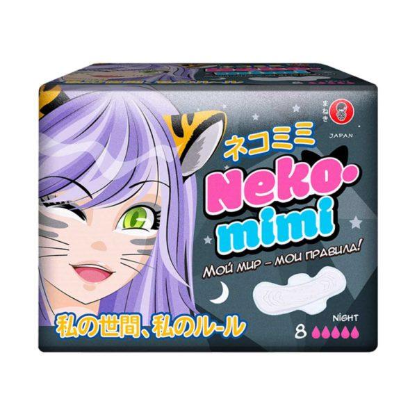 Прокладки гигиенические женские Maneki, ночные, серия Neko-mimi, 280 мм, 8 шт./упаковка