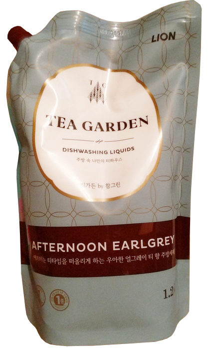 Средство для мытья посуды LION Chamgreen Tea Garden Бергамот, мягкая уп., 1250 гр