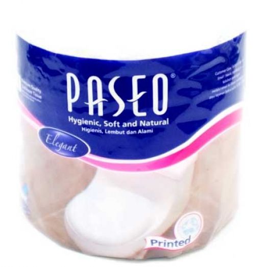 Туалетная бумага PASEO elegant 2-х слойная 220 лист х 1 рул./уп. с цветным рисунком, 9,9 х 11,4