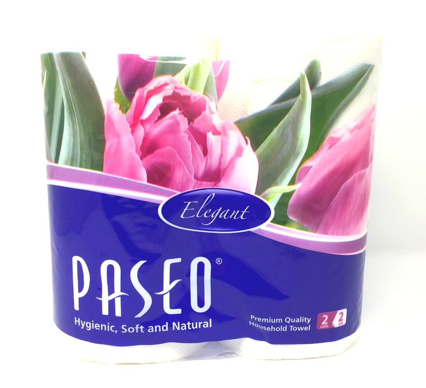 Рулонные полотенца PASEO elegant 2-x сллйные 70 лист х 2 рул./уп., 21,5 х 22,8