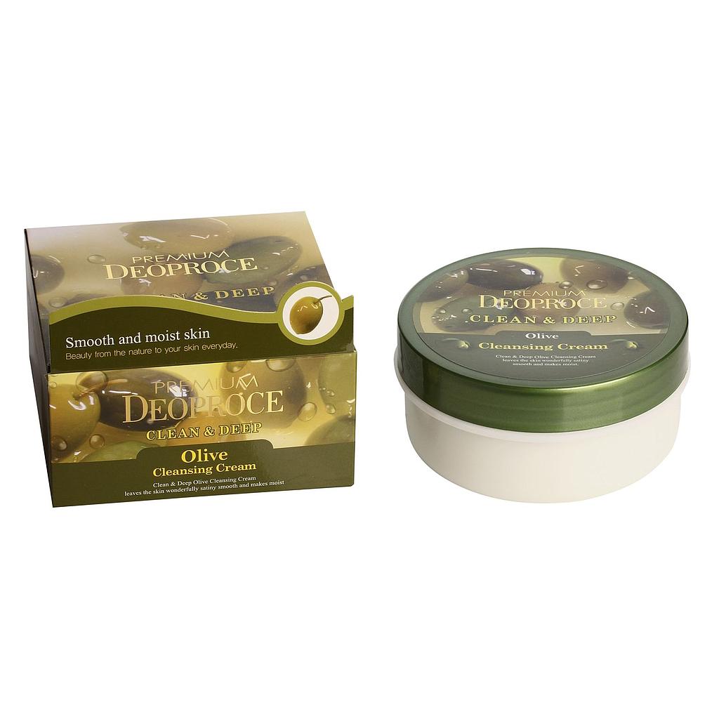 Очищающий крем для лица OLIVE Deep clean cleansing cream  с экстрактом оливы, зеленого чая, алоэ, 300 г