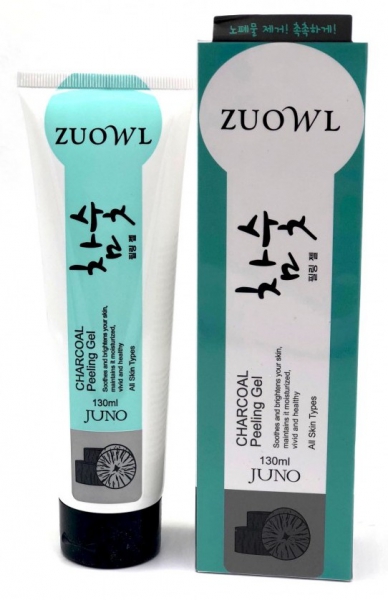 Пилинг-гель для лица JUNO Zuowl уголь для всех типов кожи, особенно для жирной кожи 130 мл.