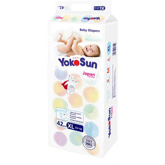 Подгузники YokoSun Премиум XL 13-20 кг 42 шт