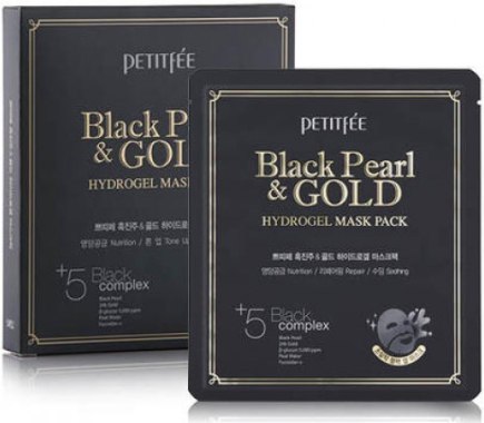 Маска для лица гидрогелевая PETITFEE жемчуг, золото, 1 шт.