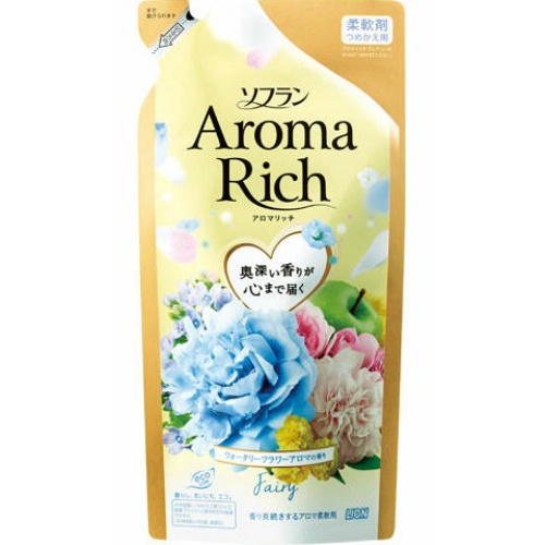 Кондиционер для белья LION Soflan Aroma Rich Fairy / Фейри запасной блок 430 мл