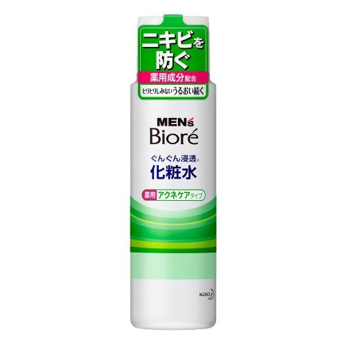 Мужской увлажняющий лосьон после бритья KAO Men's Biore с лечебным и противовоспалительным действием, бутылка 180 мл