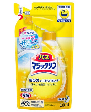 Пенящееся моющее средство для ванной комнаты КAO Magiclean с ароматом лимона, запасной блок 330 мл