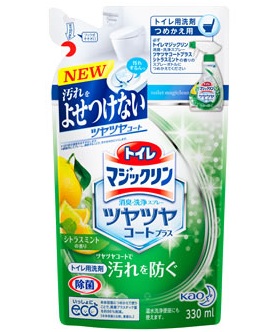 Моющее средство для туалета с дезодорирующим эффектом KAO Magiclean Toilet, мятно-цитрусовый аромат, запасной блок 330 мл