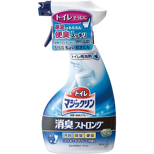 Моющее средство для туалета против стойких запахов KAO Magiclean Toilet Aroma, с ароматом свежих трав, спрей 400 мл