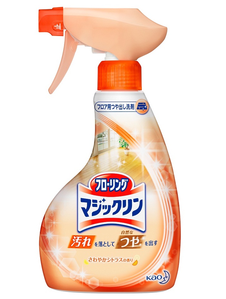 Универсальное моющее и полирующее средство для пола KAO Magiclean с освежающим цитрусовым ароматом, спрей 400 мл