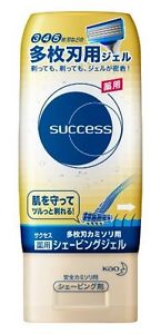 Гель для бритья KAO Success для бритвы с тремя или более лезвиями, бутылка 210 г