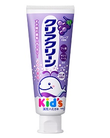 Детская зубная паста с мягкими микрогранулами для деликатной чистки зубов KAO Clear Clean виноград, туба 70 г