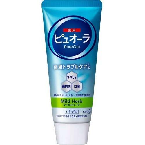 Антибактериальная зубная паста KAO Pure Oral Pure Oral для профилактики кариеса и гингивита, Дикая мята, туба 115 гр.