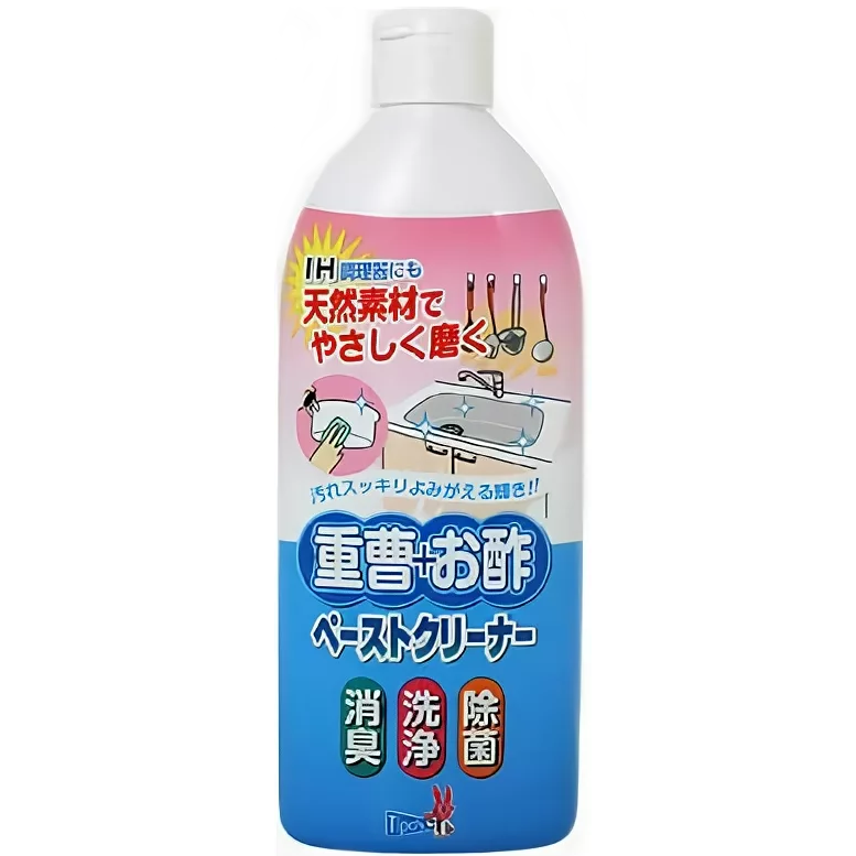 Чистящее средство для индукционных плит основе пищевой соды и уксуса YUWA, бутылка 300 г