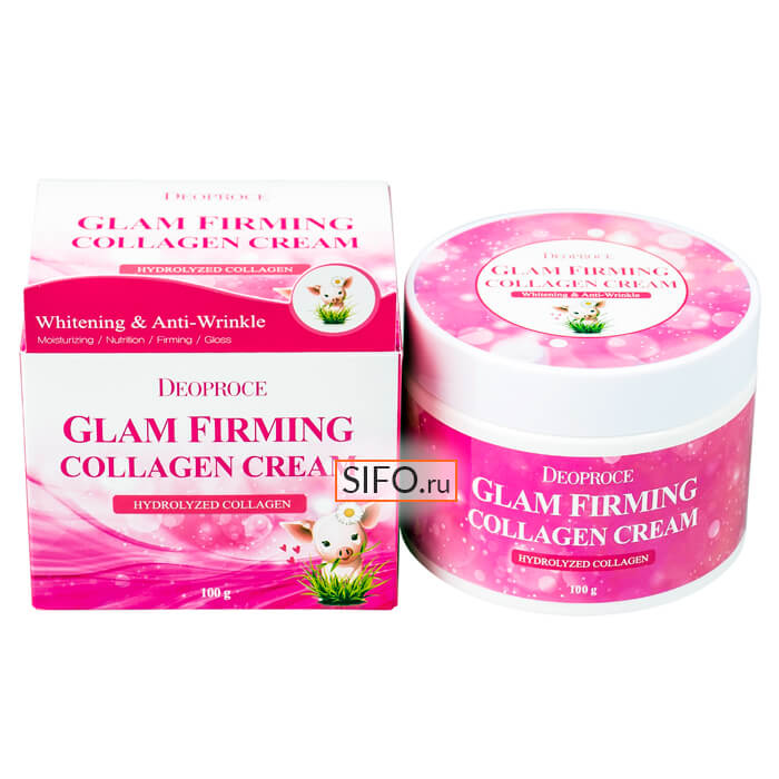 Подтягивающий крем DEOPROCE с коллагеном 100 гр