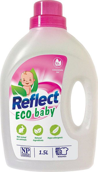 Гели для стирки детского белья Reflect ECO baby, 75 ст. 1,5 л.