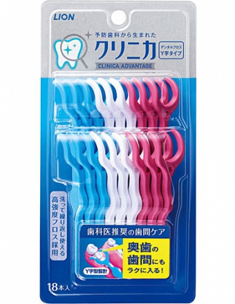 LION Y-образная зубная нить Clinica18 шт.