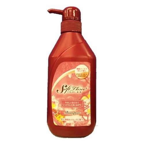 Шампунь MITSUEI Soft Three с маслом авокадо, ромашкой и экстрактом алоэ (смягчающий, увлажняющий) 550 мл.